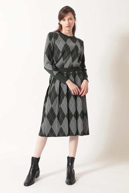 菱格紋針織衣