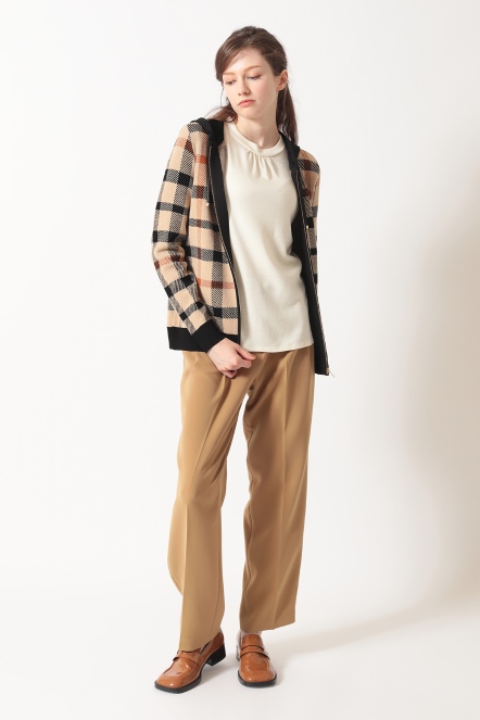 經典格紋連帽外套