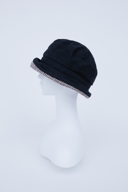 格紋帽緣女用圓頂帽(3色)