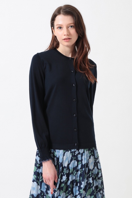 圓領開襟針織衣