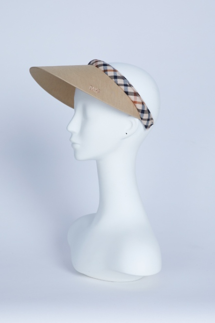 經典格紋亞麻遮陽帽(4色)