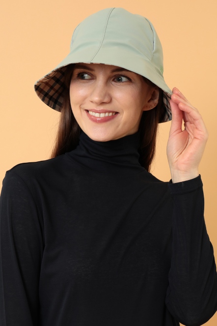 經典格紋休閒女帽(3色)