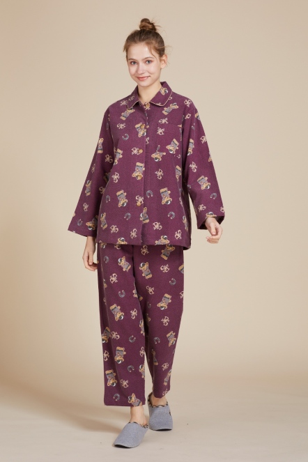 MONOGRAM泰迪熊女性睡衣套裝